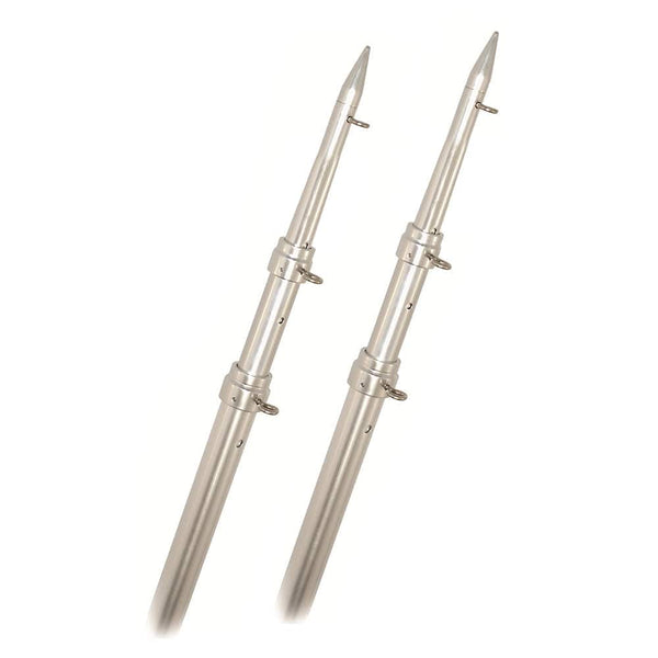 Rupp Top Gun Telescoping Outrigger Poles - Aluminum/Silver - 18’ - Outriggers