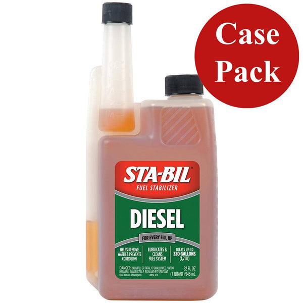 STA-BIL Diesel Formula Fuel Stabilizer Performance Improver - 32oz *Case of 4* - Cleaning