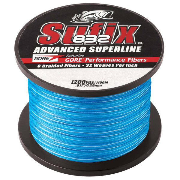 Sufix 832 Advanced Superline Braid - 15lb - Coastal Camo - 1200 yds - Lines & Leaders