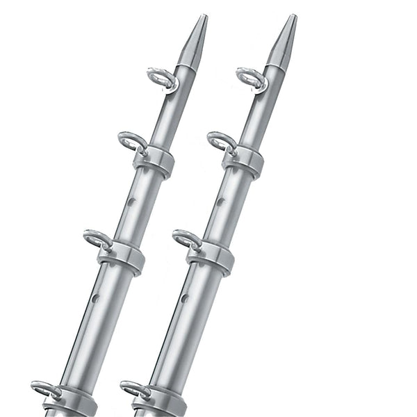 TACO 15’ Silver/Silver Outrigger Poles - 1-1/8’’ Diameter - Outriggers