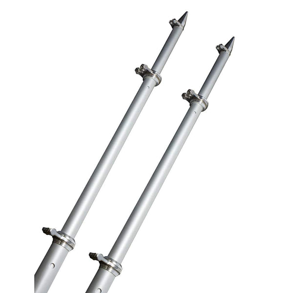 TACO 18 Deluxe Outrigger Poles w/Rollers - Silver/Silver - Outriggers