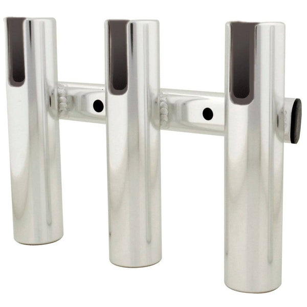 TACO 3-Rod Holder Rack - Brushed Aluminum - Rod Holders
