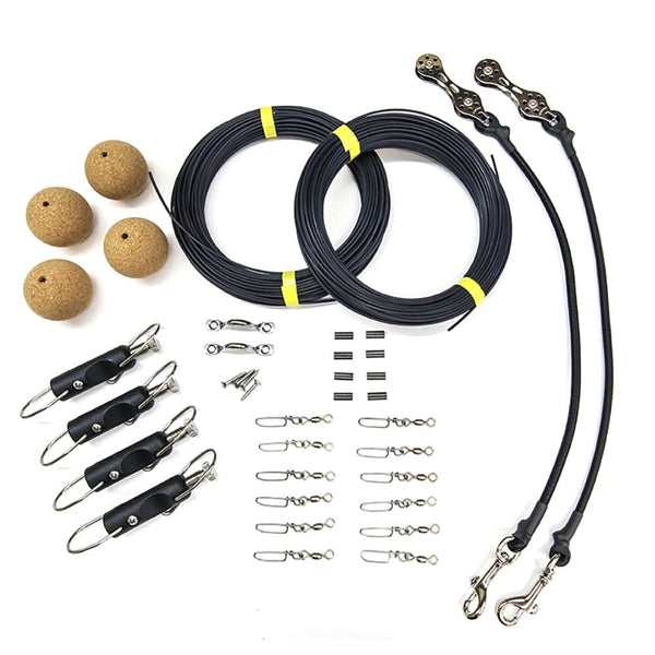 Tigress Ultimate Rigging Kit - 400lb Black Mono - Outrigger Accessories